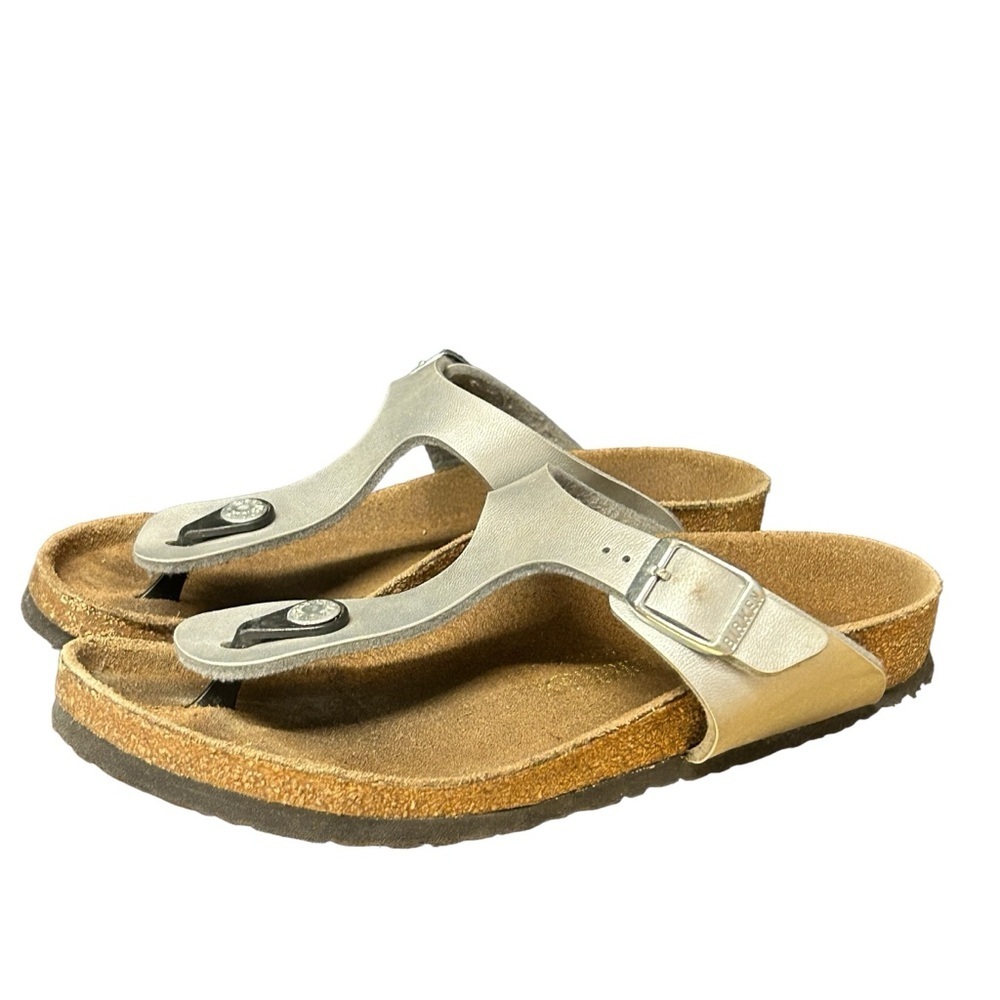 Birkenstock Gizeh Thong Silver Girls Size EU34